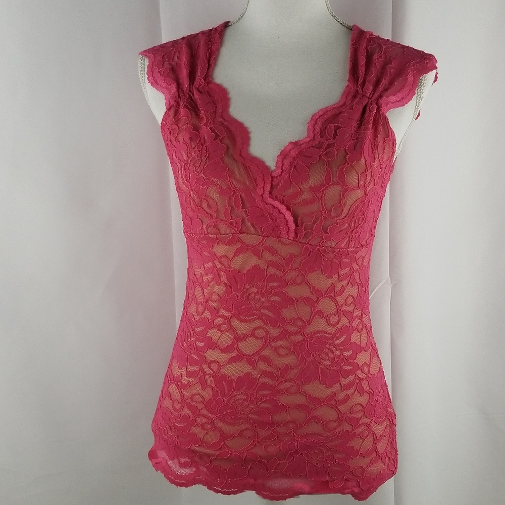 🍁Boston Proper Lace Top
